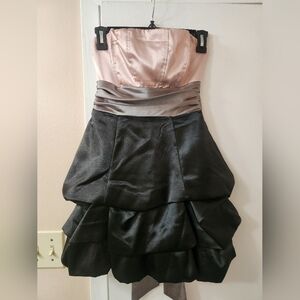 Speechless Pink and Black Strapless Dress